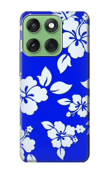S2244 Motif Hawai Hibiscus Bleu Etui Coque Housse pour Motorola Edge 60