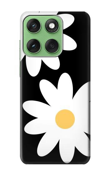 S2315 Fleurs de marguerite blanche Etui Coque Housse pour Motorola Edge 60