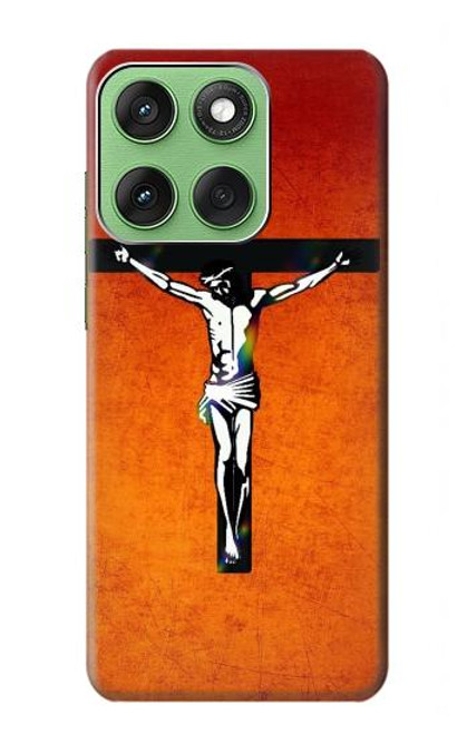 S2421 Jésus-Christ sur la croix Etui Coque Housse pour Motorola Edge 60