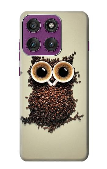 S0360 café Chouette Etui Coque Housse pour Motorola Edge 60 Pro