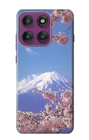S1060 Mont Fuji Sakura fleur de cerisier Etui Coque Housse pour Motorola Edge 60 Pro