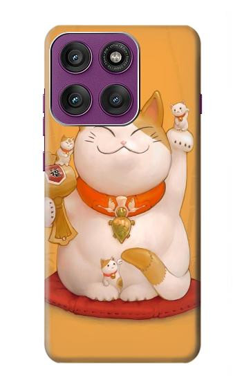 S1217 Maneki Neko Lucky Cat Etui Coque Housse pour Motorola Edge 60 Pro