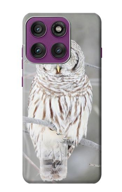 S1566 Milou Blanc Chouette Chouette Etui Coque Housse pour Motorola Edge 60 Pro