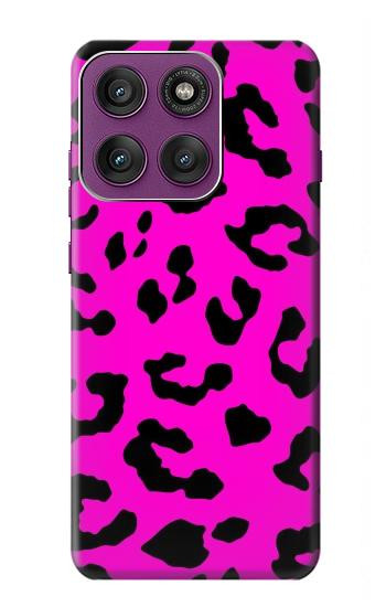 S1850 Motif rose Léopard Etui Coque Housse pour Motorola Edge 60 Pro