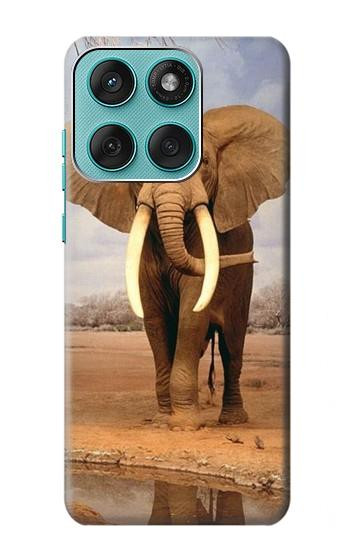 S0310 éléphant d'Afrique Etui Coque Housse pour Motorola Edge 60 Fusion