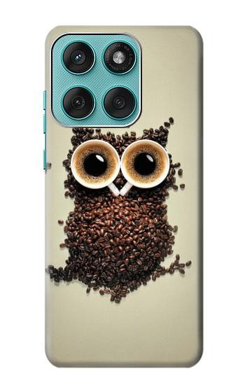 S0360 café Chouette Etui Coque Housse pour Motorola Edge 60 Fusion