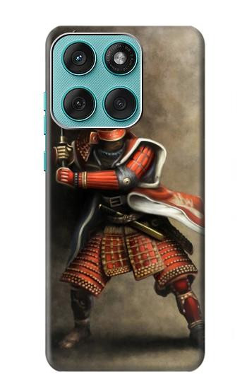 S0796 Japon Rouge Samurai Etui Coque Housse pour Motorola Edge 60 Fusion