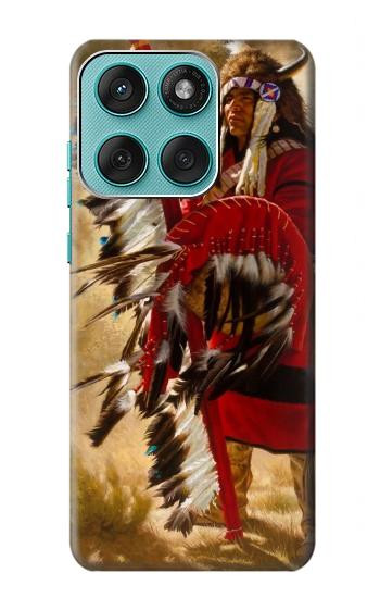 S0817 indien rouge Etui Coque Housse pour Motorola Edge 60 Fusion