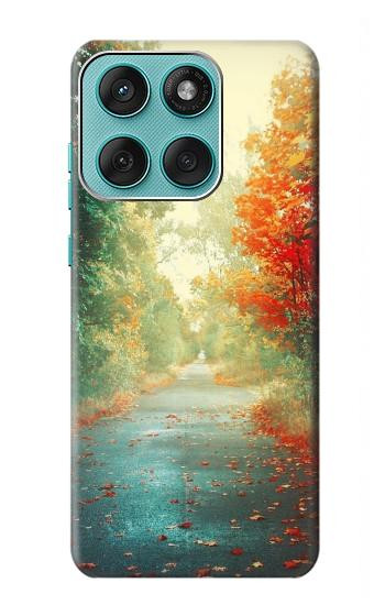 S0913 Route à travers les bois Etui Coque Housse pour Motorola Edge 60 Fusion