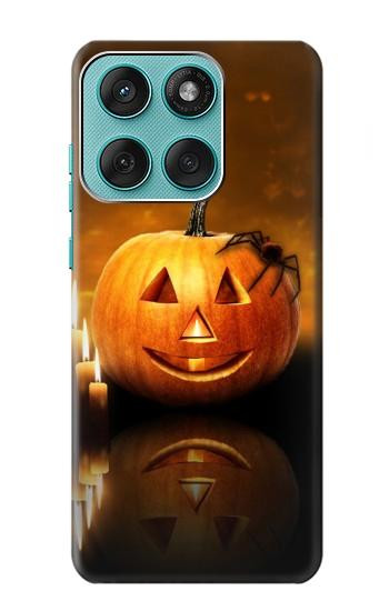 S1083 Citrouille araignée bougies Halloween Etui Coque Housse pour Motorola Edge 60 Fusion