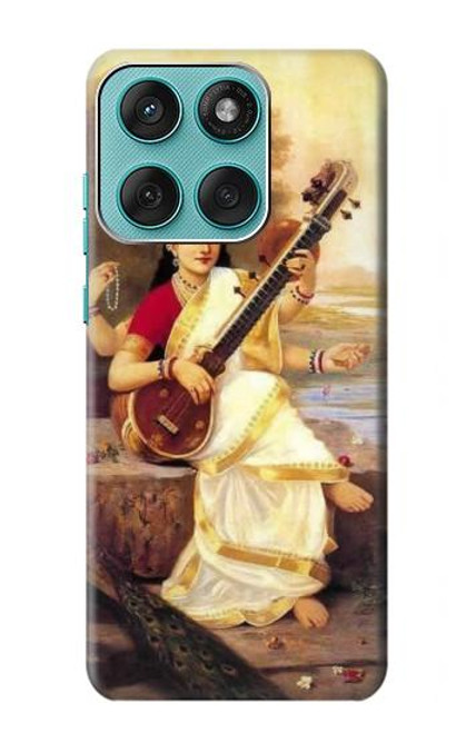 S1420 Saraswati déesse hindoue Etui Coque Housse pour Motorola Edge 60 Fusion