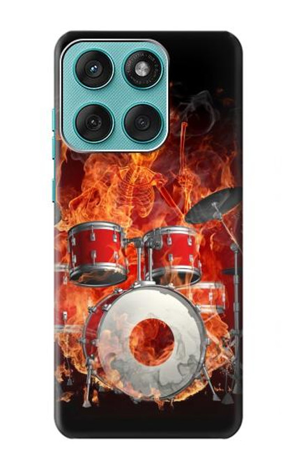 S1431 crâne de tambour Etui Coque Housse pour Motorola Edge 60 Fusion