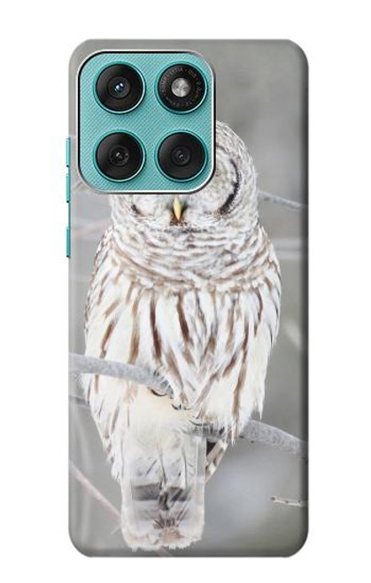 S1566 Milou Blanc Chouette Chouette Etui Coque Housse pour Motorola Edge 60 Fusion