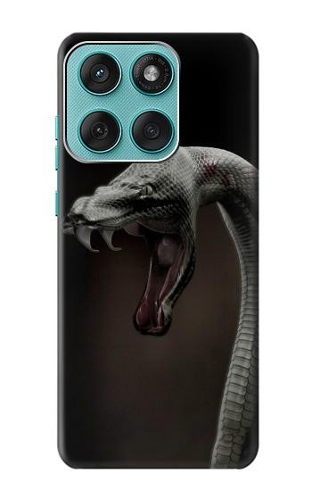 S1597 Noir Mamba Serpent Etui Coque Housse pour Motorola Edge 60 Fusion