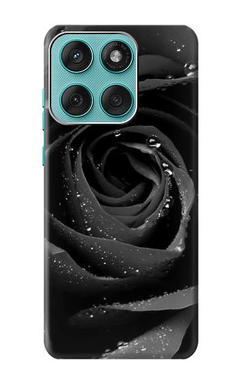 S1598 Noir Rose Etui Coque Housse pour Motorola Edge 60 Fusion