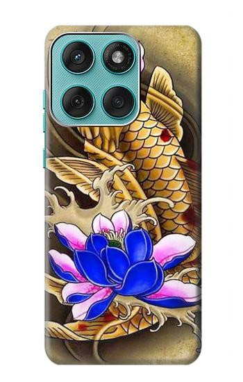 S1604 Carpe Koi poisson japonais Tatouage Etui Coque Housse pour Motorola Edge 60 Fusion
