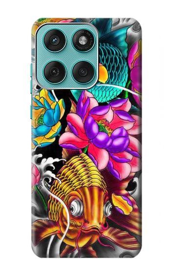 S1630 Poissons japonais Oriental Tatouage Etui Coque Housse pour Motorola Edge 60 Fusion
