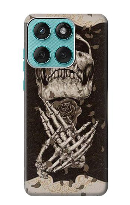 S1676 crâne Rose Etui Coque Housse pour Motorola Edge 60 Fusion