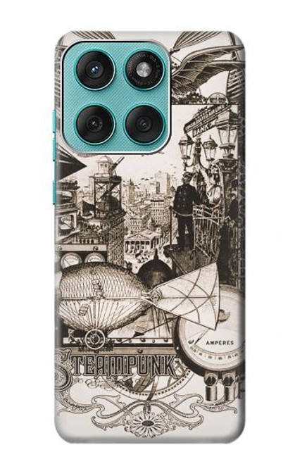 S1681 Dessin steampunk Etui Coque Housse pour Motorola Edge 60 Fusion