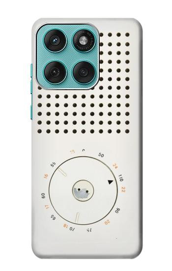 S1857 Rétro transistor radio Etui Coque Housse pour Motorola Edge 60 Fusion