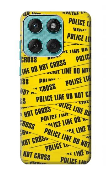 S2088 Banderole de la police ne pas dépasser Etui Coque Housse pour Motorola Edge 60 Fusion