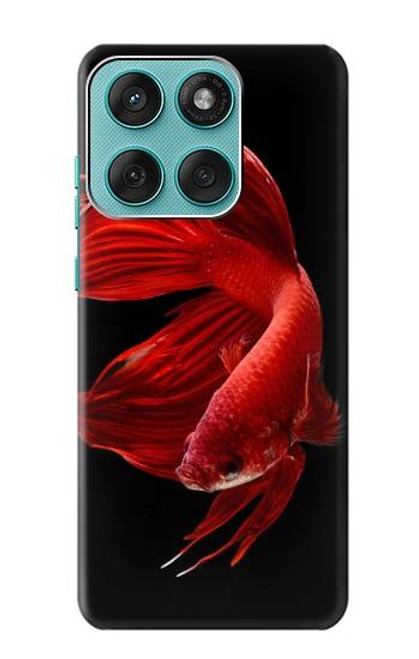 S2092 Rouge Poisson Combattant Etui Coque Housse pour Motorola Edge 60 Fusion