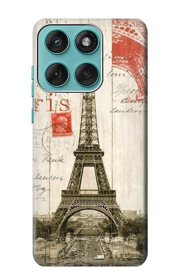 S2108 Tour Eiffel de Paris Carte postale Etui Coque Housse pour Motorola Edge 60 Fusion