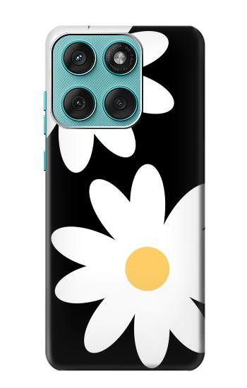 S2315 Fleurs de marguerite blanche Etui Coque Housse pour Motorola Edge 60 Fusion