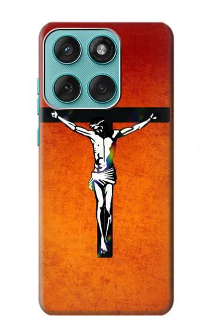 S2421 Jésus-Christ sur la croix Etui Coque Housse pour Motorola Edge 60 Fusion