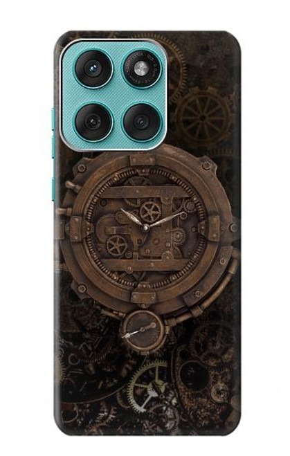 S3902 Horloge Steampunk Etui Coque Housse pour Motorola Edge 60 Fusion