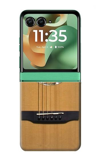 S0057 Guitare acoustique Etui Coque Housse pour Motorola Razr 70+,60+, Razr+ (2026, 2025, 2024)