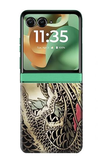 S0122 Yakuza Tatouage Etui Coque Housse pour Motorola Razr 70+,60+, Razr+ (2026, 2025, 2024)