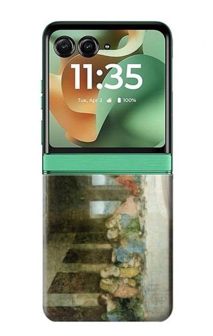 S0173 Leonardo Da Vinci La Cène Etui Coque Housse pour Motorola Razr 60, Razr 2025