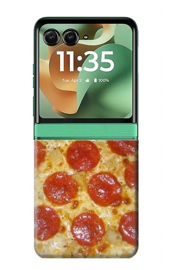 S0236 Pizza Etui Coque Housse pour Motorola Razr 70+,60+, Razr+ (2026, 2025, 2024)