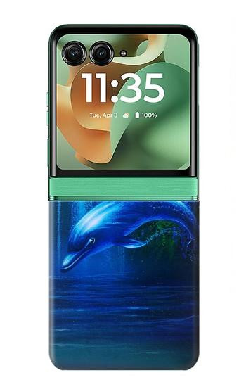 S0385 Dauphin Etui Coque Housse pour Motorola Razr 70+,60+, Razr+ (2026, 2025, 2024)