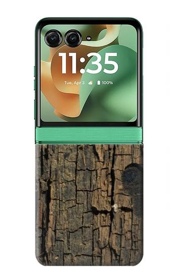 S0598 Bois imprimé graphique Etui Coque Housse pour Motorola Razr 70+,60+, Razr+ (2026, 2025, 2024)