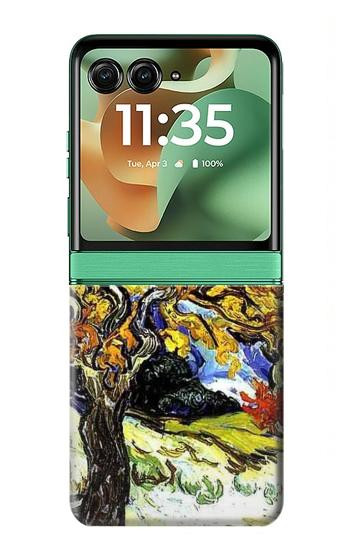 S0902 Mûrier Van Gogh Etui Coque Housse pour Motorola Razr 70+,60+, Razr+ (2026, 2025, 2024)