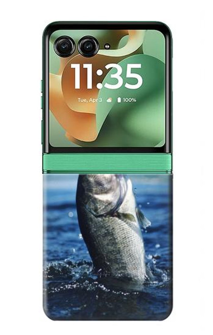 S1594 Pêche à l'achigan Etui Coque Housse pour Motorola Razr 60, Razr 2025