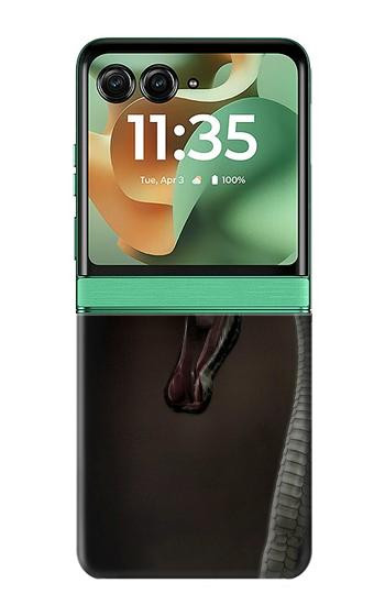 S1597 Noir Mamba Serpent Etui Coque Housse pour Motorola Razr 60, Razr 2025