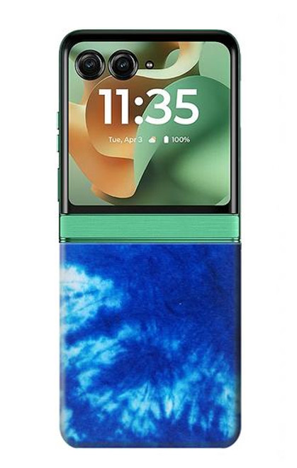 S1869 Tie Dye Bleu Etui Coque Housse pour Motorola Razr 60, Razr 2025