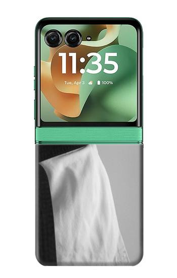 S1931 Noir Ceinture de karaté Etui Coque Housse pour Motorola Razr 70+,60+, Razr+ (2026, 2025, 2024)