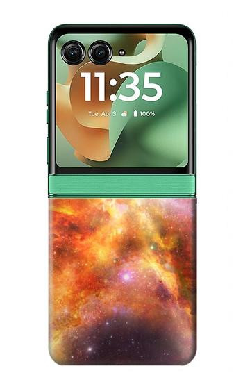 S1963 Nébuleuse Arc en ciel espace Etui Coque Housse pour Motorola Razr 70+,60+, Razr+ (2026, 2025, 2024)