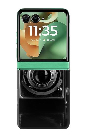 S1979 Caméra millésimé Etui Coque Housse pour Motorola Razr 70+,60+, Razr+ (2026, 2025, 2024)