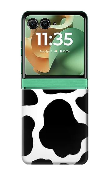 S2096 Motif de vache transparente Etui Coque Housse pour Motorola Razr 70+,60+, Razr+ (2026, 2025, 2024)