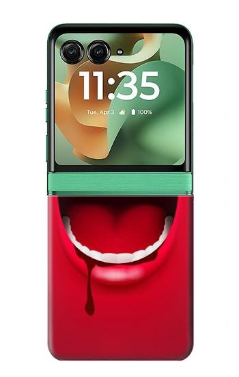 S2103 vampire bouche Etui Coque Housse pour Motorola Razr 70+,60+, Razr+ (2026, 2025, 2024)