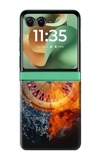 S2289 Roulette Casino Pari Etui Coque Housse pour Motorola Razr 70+,60+, Razr+ (2026, 2025, 2024)