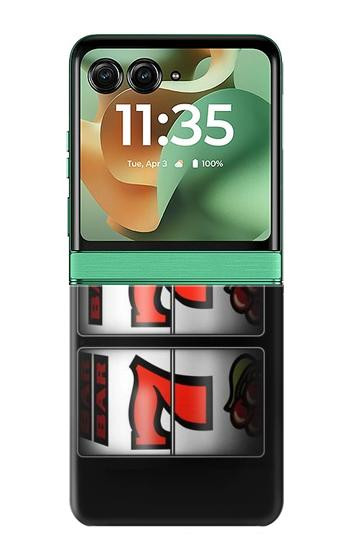 S2406 Machine à sous de Lucky 777 Etui Coque Housse pour Motorola Razr 70+,60+, Razr+ (2026, 2025, 2024)