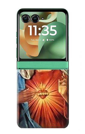 S2420 La Vierge Marie Santa Maria Etui Coque Housse pour Motorola Razr 70+,60+, Razr+ (2026, 2025, 2024)