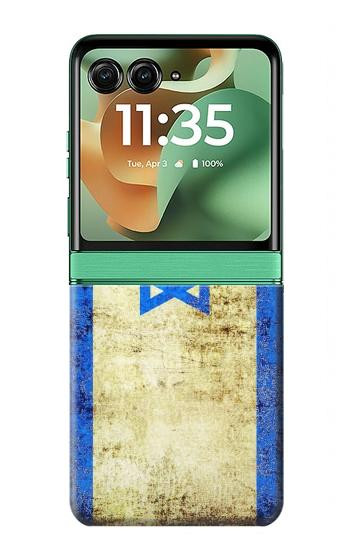 S2614 Israël Vieux Drapeau Etui Coque Housse pour Motorola Razr 70+,60+, Razr+ (2026, 2025, 2024)