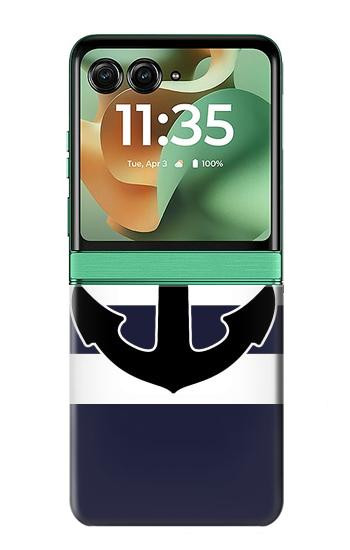 S2758 ancre de marine Etui Coque Housse pour Motorola Razr 70+,60+, Razr+ (2026, 2025, 2024)